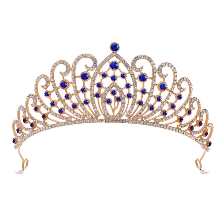 Ladies Elegant Rhinestone Tiara with Floral Details Bowlift