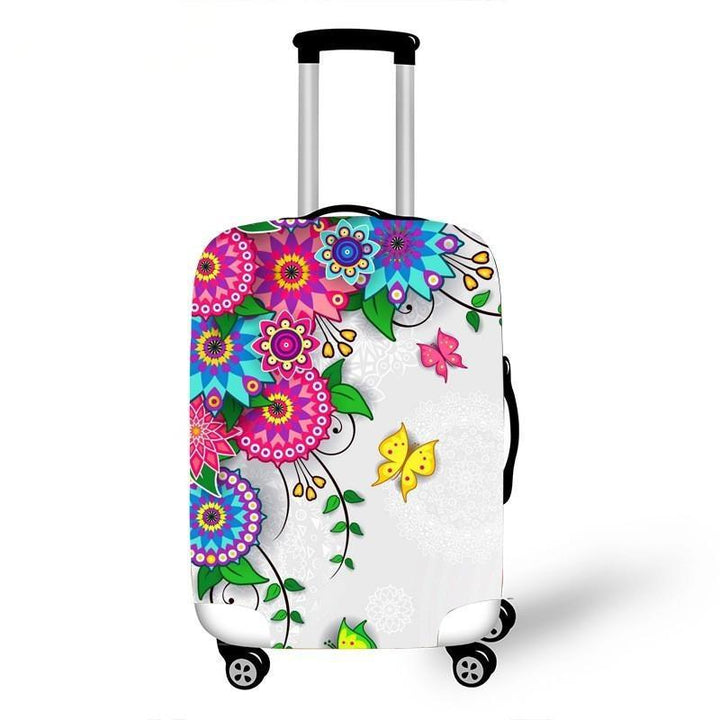 Women's hardshell travel suitcase with floral design Bowlift