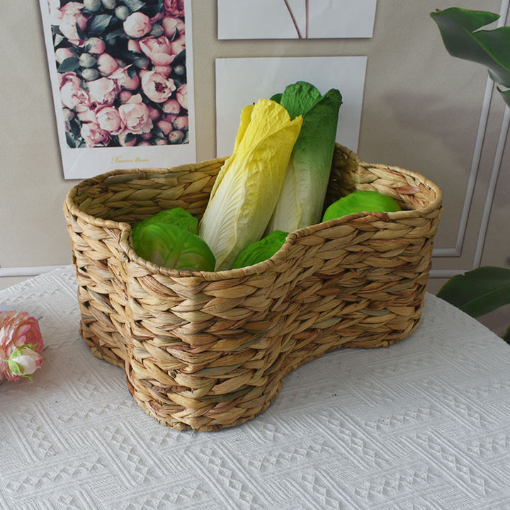 Woven Storage Basket with Organic Curved Design Bowlift