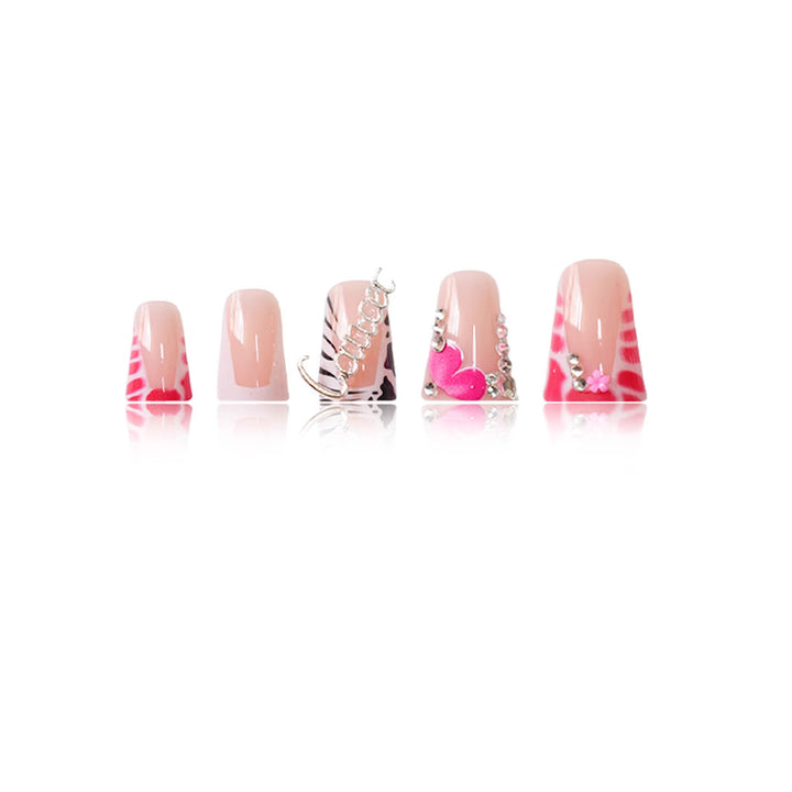 Artistic 3D Decorative Press-On Nail Art Bowlift