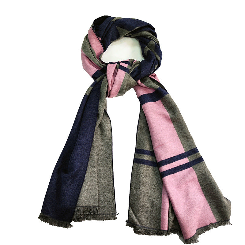 Women's Elegant and Warm Scarf with Modern Check Pattern Bowlift