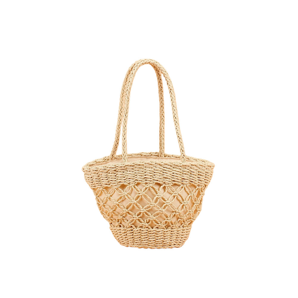 Handwoven basket bag with rustic design Bowlift