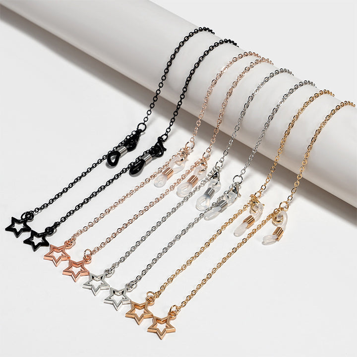 Stylish Star-Embellished Eyewear Chain Bowlift