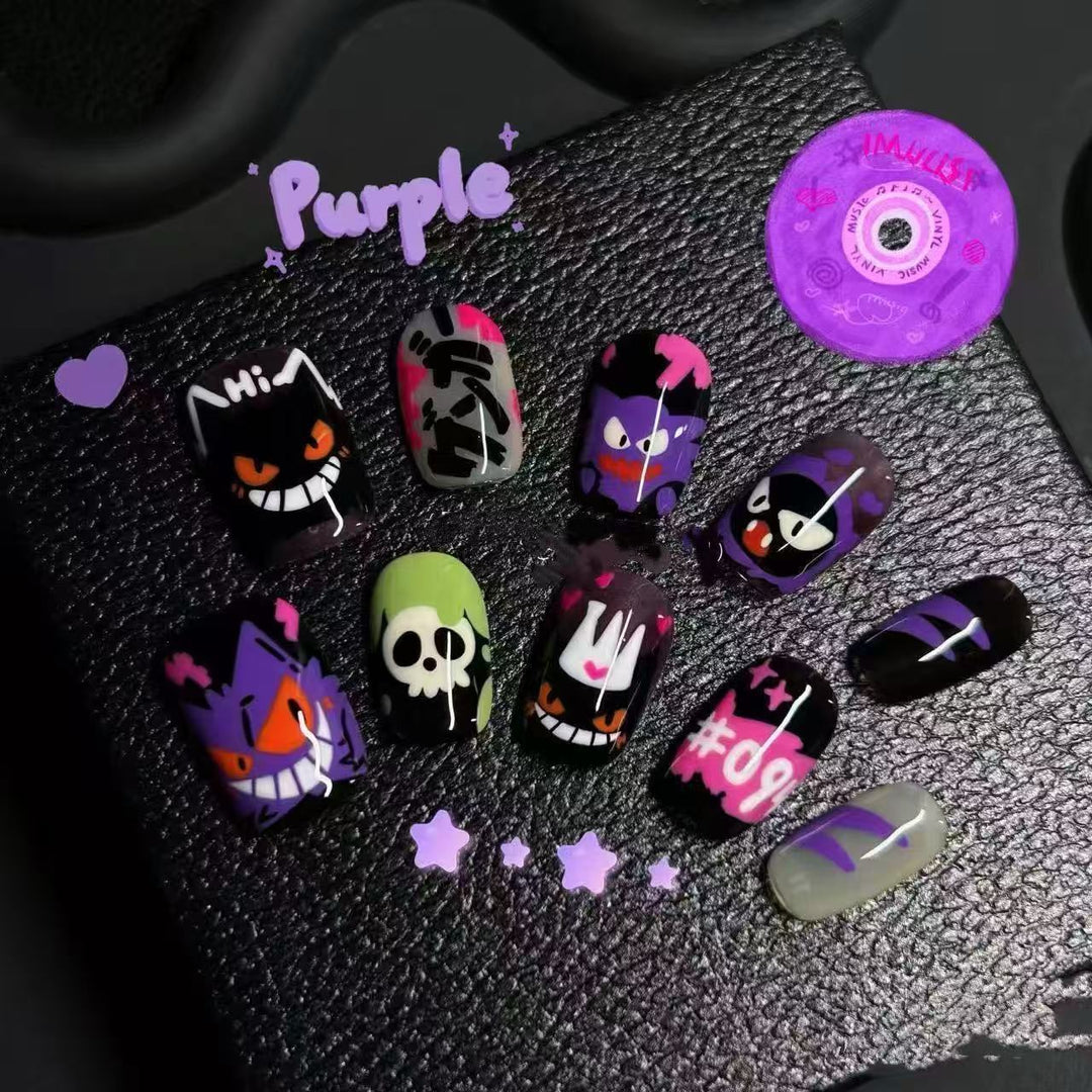Artistic Coffee-Inspired Press-On Nail Art Set Bowlift