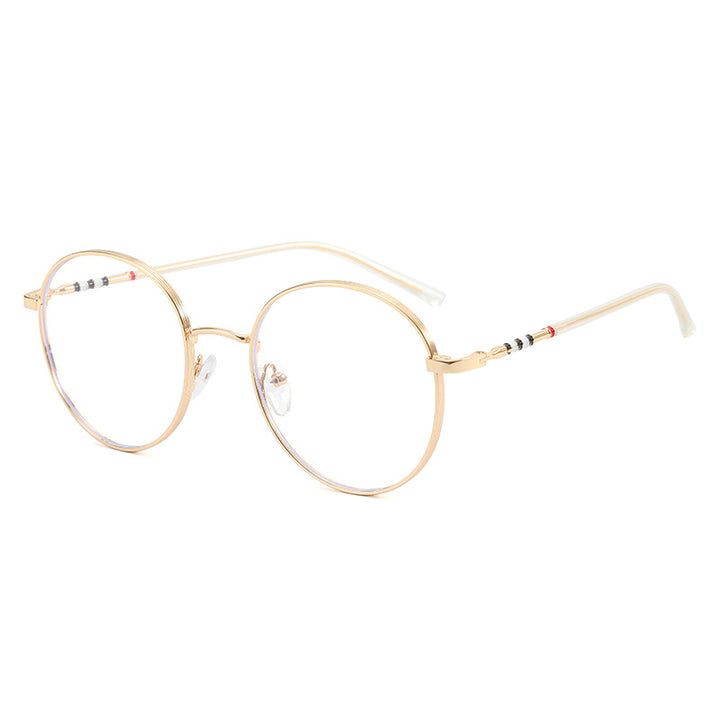 Ladies fashionable round sunglasses with elegant metal frame Bowlift