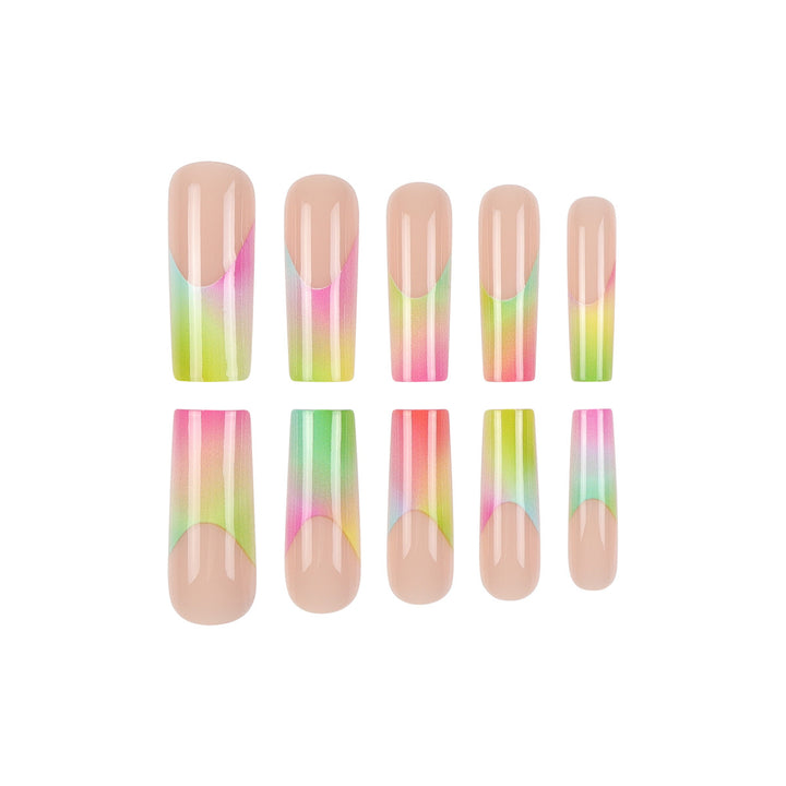 Long Ombre Press-On Nails Bowlift