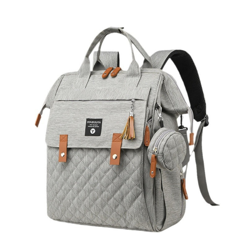 Multifunctional Quilted Diaper Backpack Bowlift