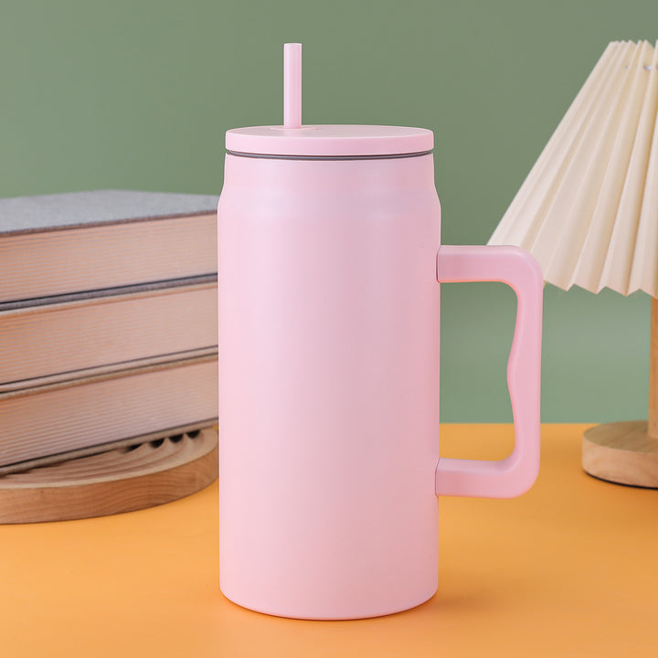 Ladies thermal mug with lid and straw Bowlift