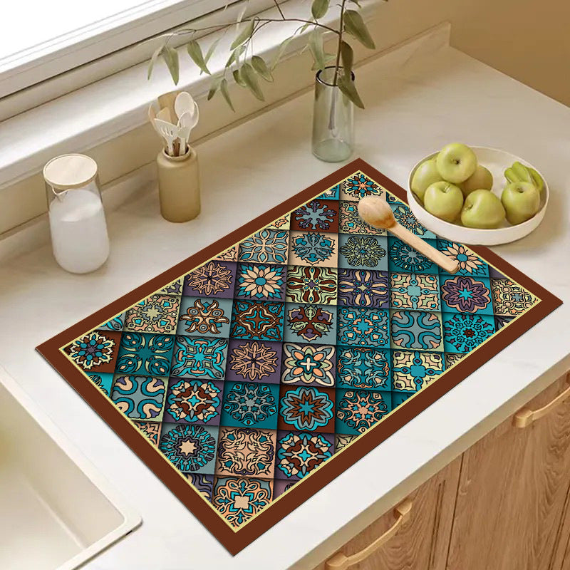 Playful Textured Kitchen Mat Bowlift