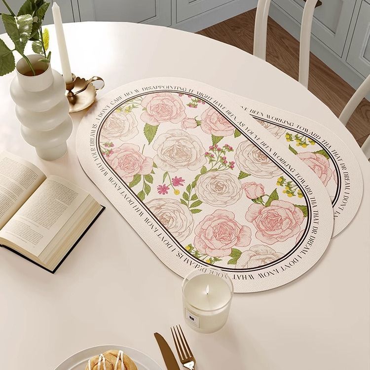 Floral-Themed Decorative Placemats Bowlift