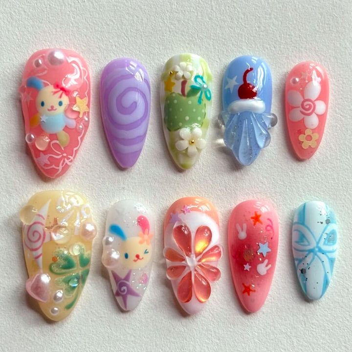 Thematic Artisan Press-On Nail Set Bowlift