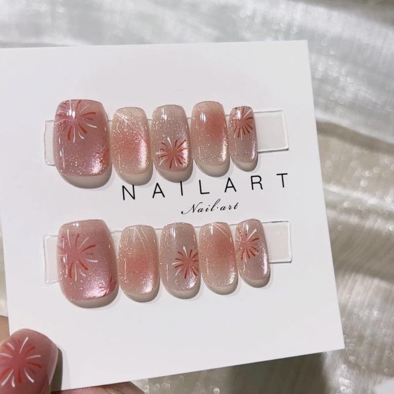 Premium Floral Press-On Nail Collection Bowlift