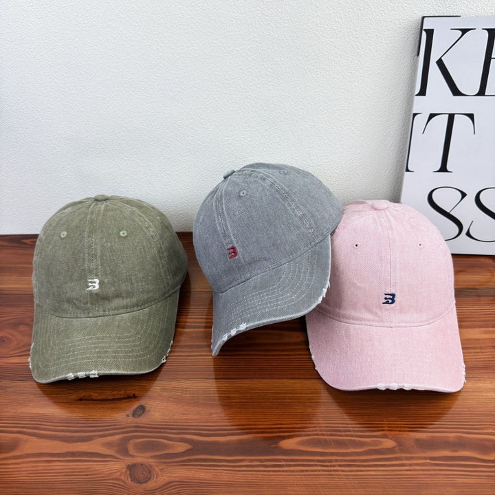 Unisex Distressed Cotton Baseball Cap Bowlift 1784083761