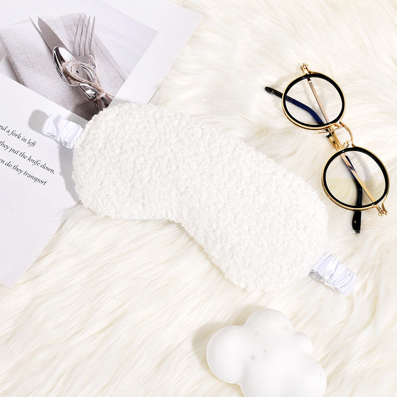 Women's cuddly thermo sleep mask made of teddy fleece with adjustable satin band Bowlift