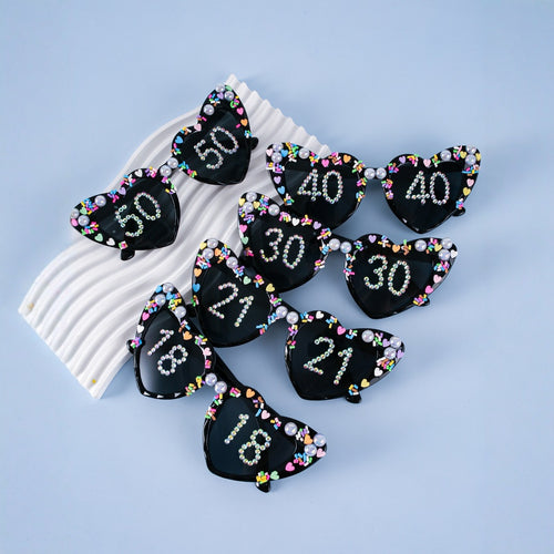 Decorative Celebration Heart-Shaped Sunglasses Bowlift