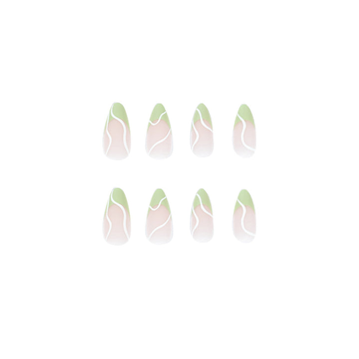 Elegant Artificial Nails with Floral and Modern Design Bowlift