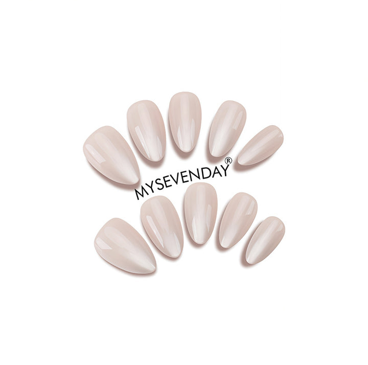Elegant Long Almond-Shaped Press-On Nails Bowlift