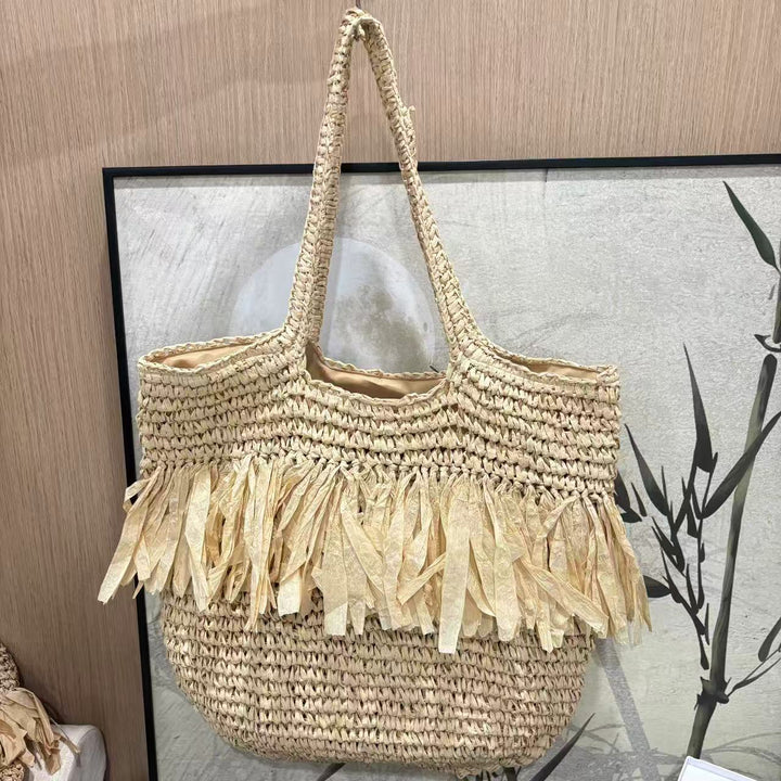 Large tote bag with fringed details Bowlift