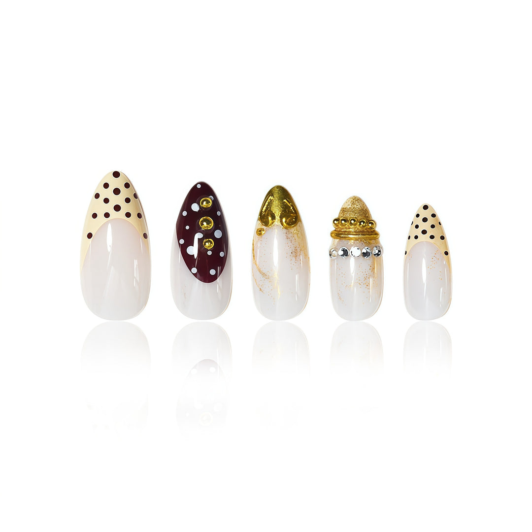 Decorative Stiletto Press-On Nail Art Extensions Bowlift