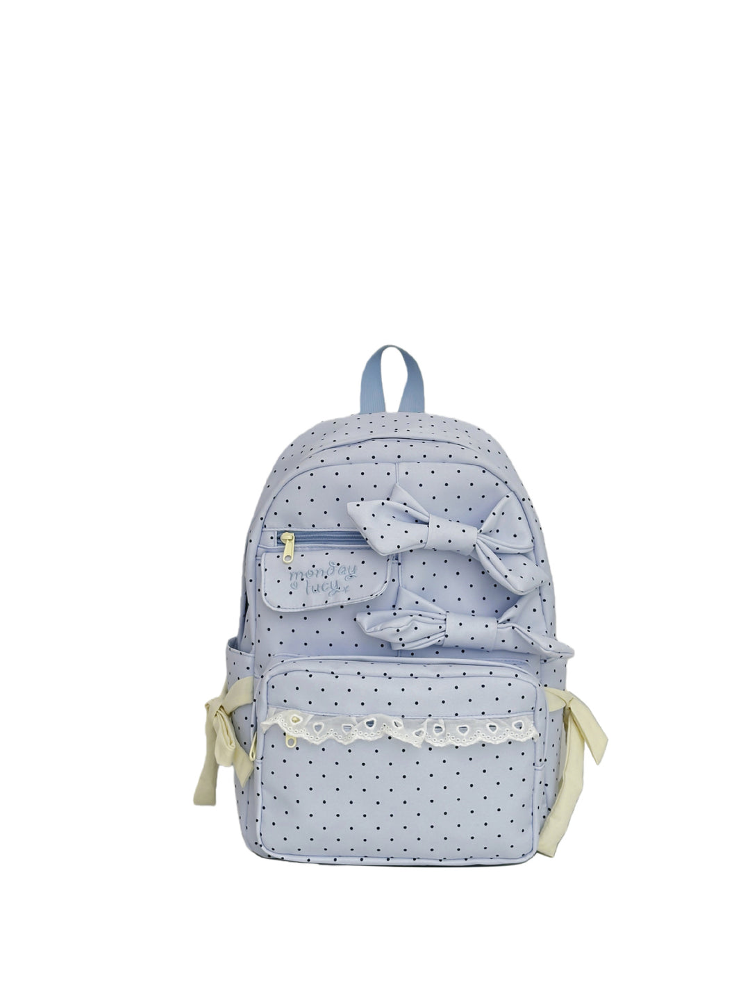 Adorable Polka Dot Bow School Backpack Bowlift