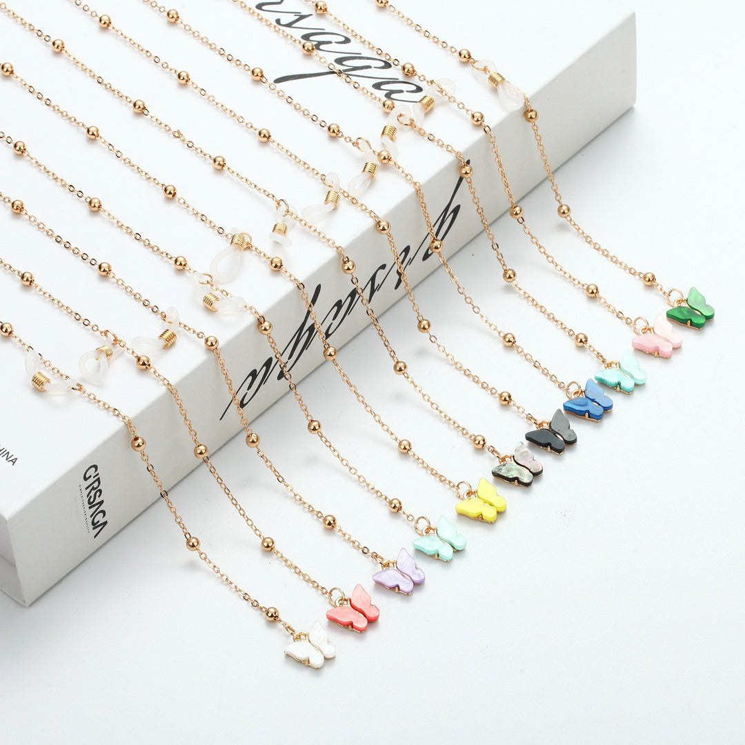 Decorative Butterfly Eyewear Chain Bowlift