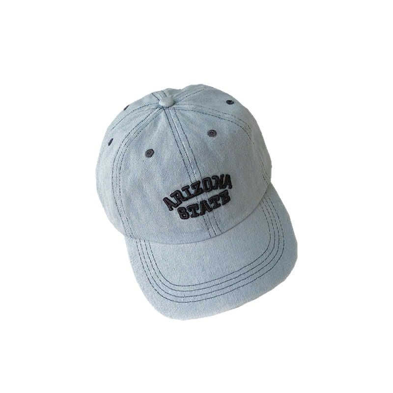 Unisex Vintage-Inspired Embroidered Denim Cap Bowlift