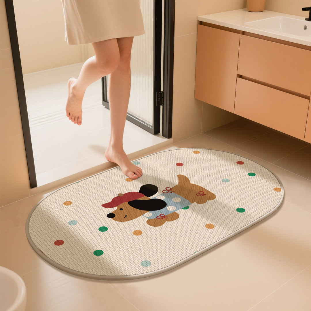 Cute Animal-Themed Bath Mat Bowlift