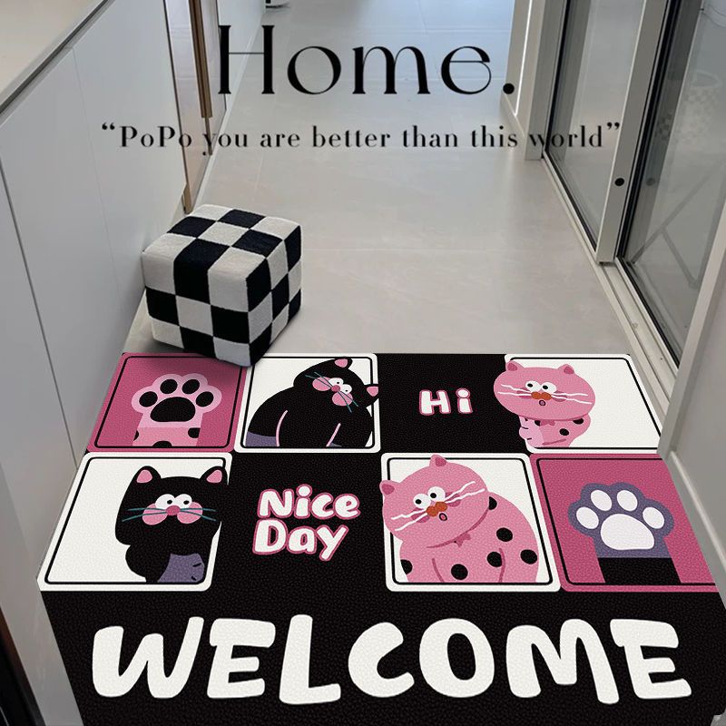 Playful Animal Print Entrance Mat