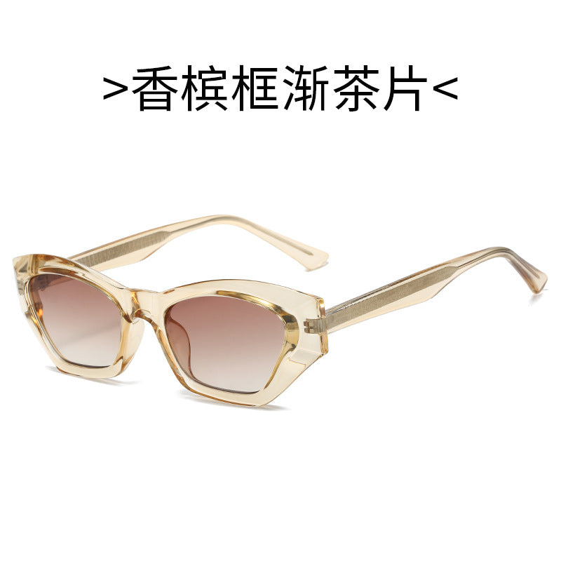 Ladies Cat-Eye Sunglasses with Modern Transparent Accents Bowlift