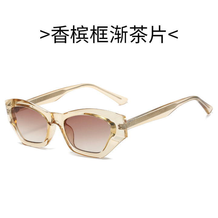 Ladies Cat-Eye Sunglasses with Modern Transparent Accents Bowlift