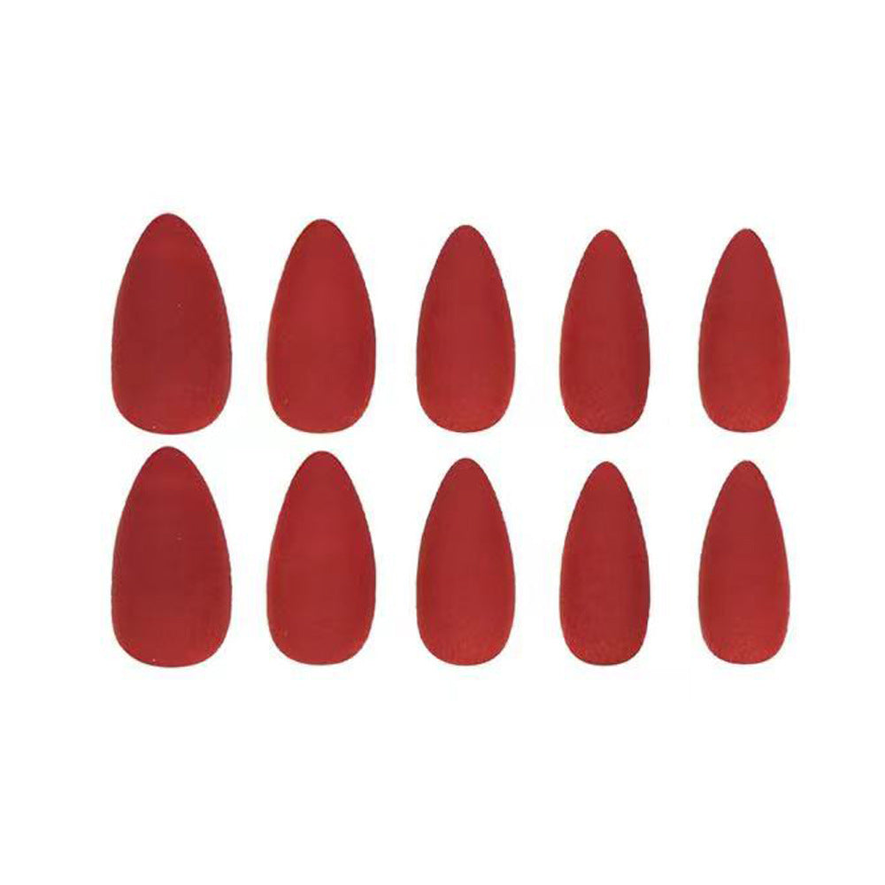 Elegant Matte Almond-Shaped Press-On Nails Bowlift