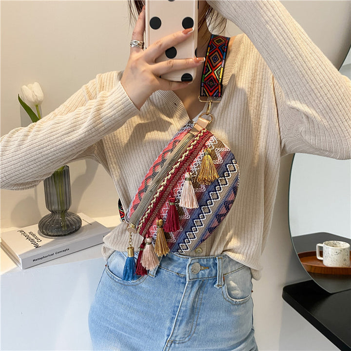 Colorful Embroidered Crossbody Bag Bowlift