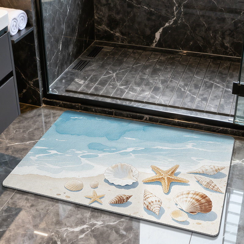 Marble Texture Bathroom Mat Bowlift
