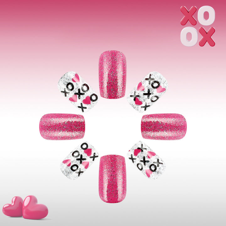 Artistic Valentine's Day Press-On Nails Bowlift
