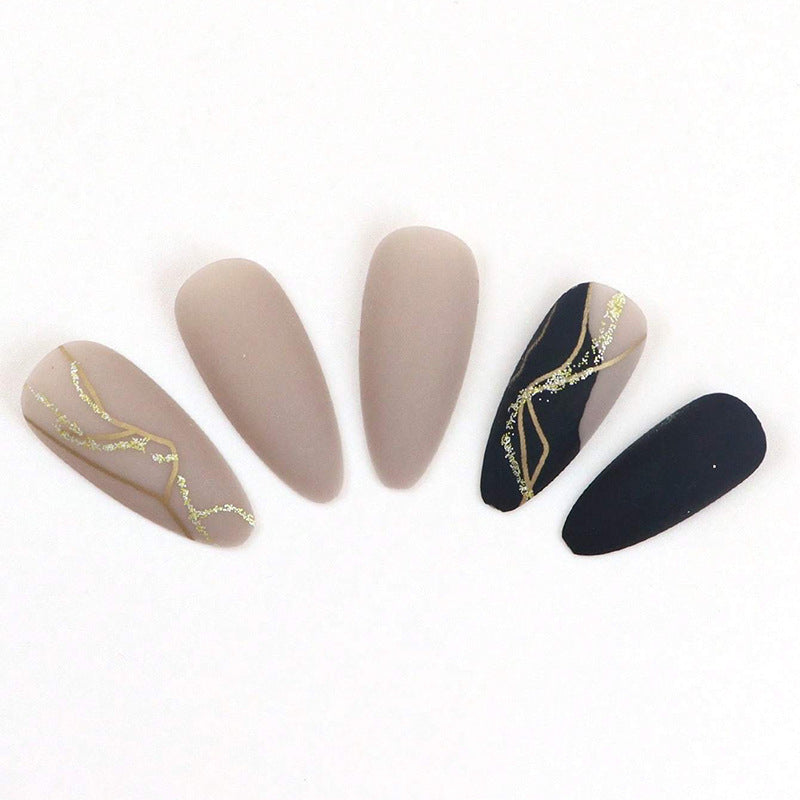 Luxury Abstract Art Press-On Nail Set Bowlift