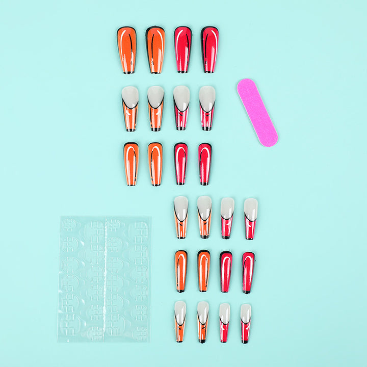 Creative artificial nails with modern color play Bowlift