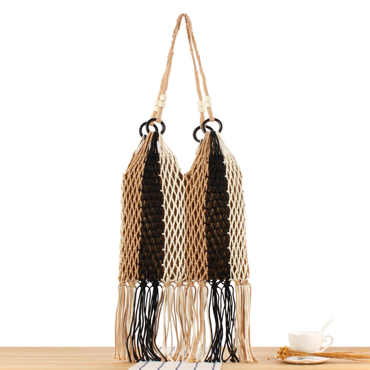 Net shopper with fringe accents Bowlift