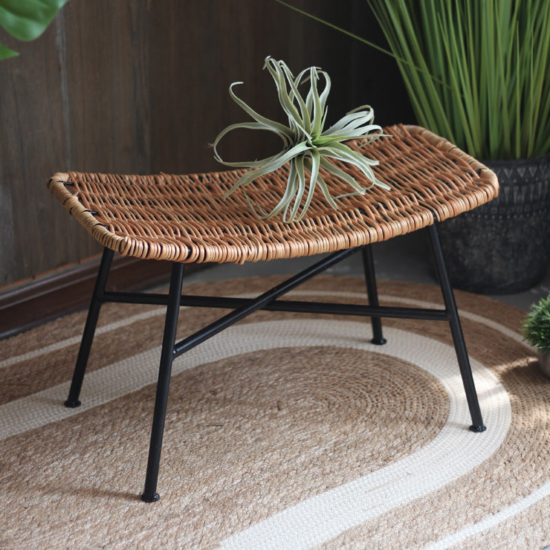 Modern Stool made of woven rattan Bowlift