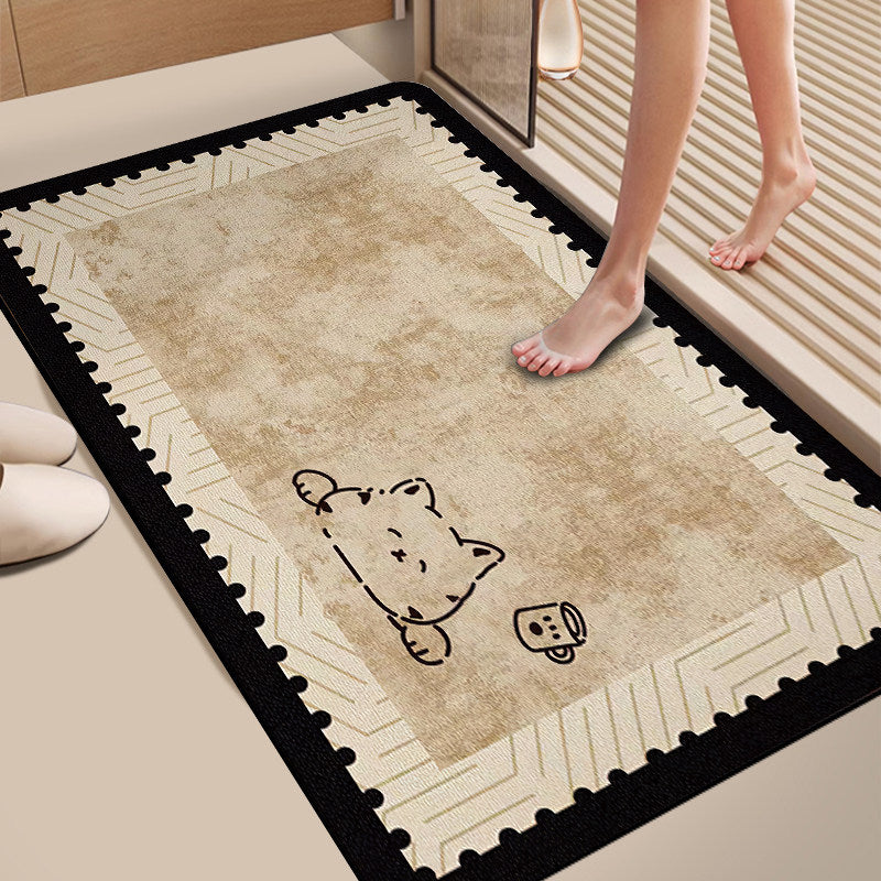 Plush Dog-Themed Bath Mat Bowlift