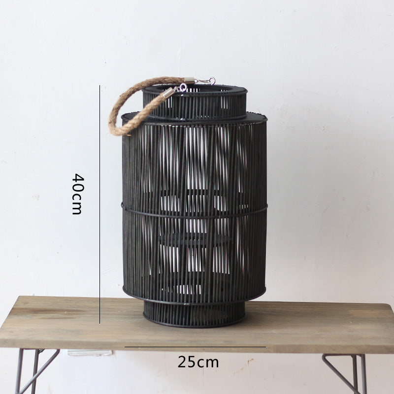 Decorative lantern made of woven material Bowlift
