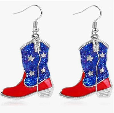 Ladies' statement star earrings with crystal embellishment and enamel coating Bowlift