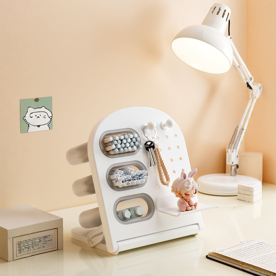 Multi-Functional Desktop Organizer with Adjustable Slots Bowlift