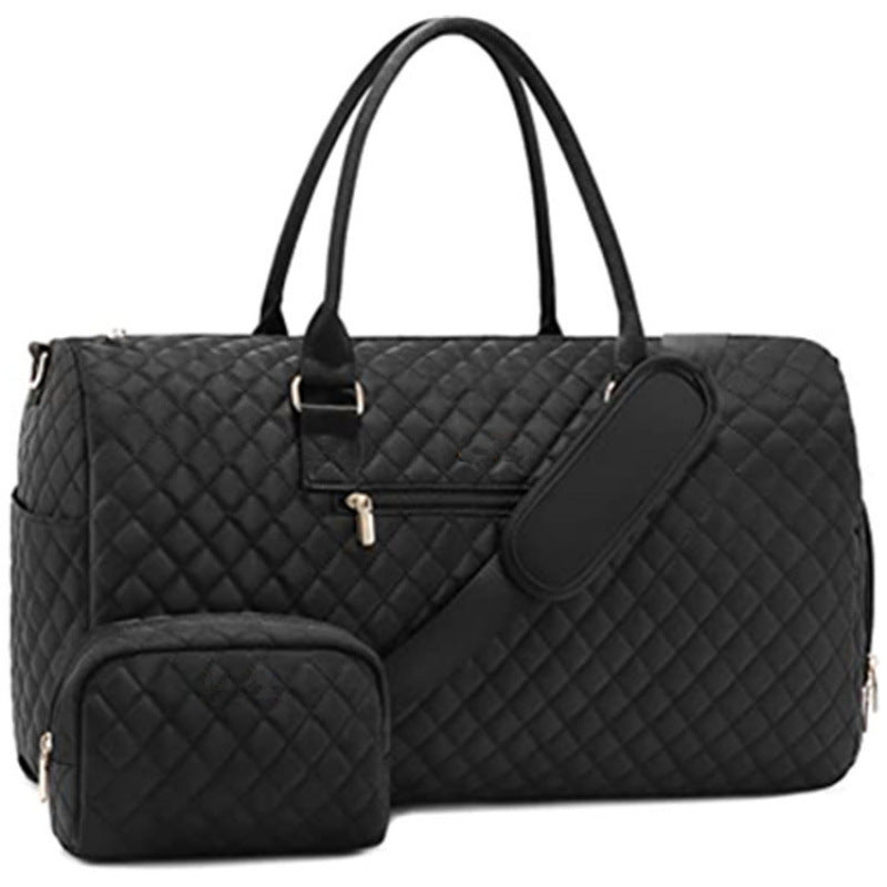 Quilted Weekender Duffle Bag Bowlift