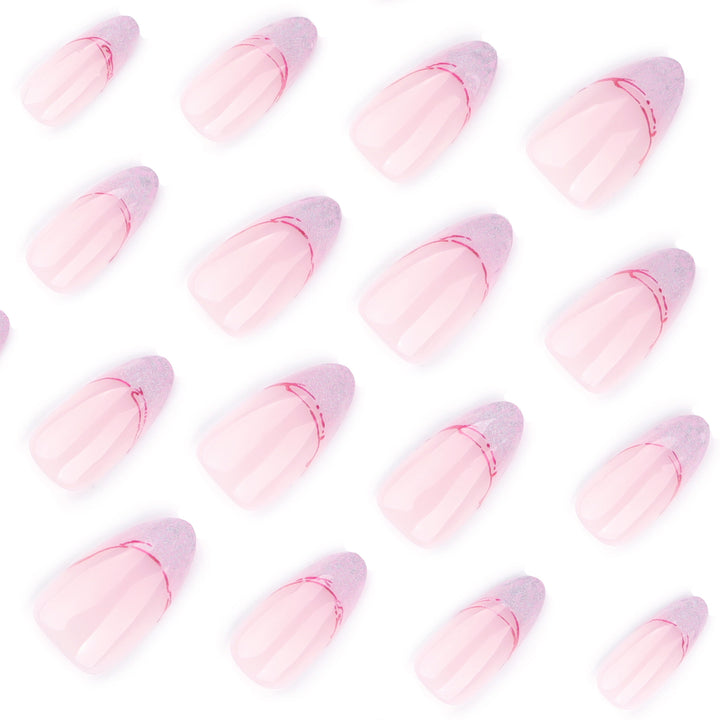 Artful Stiletto Nails with Glitter and Ombre Design Bowlift