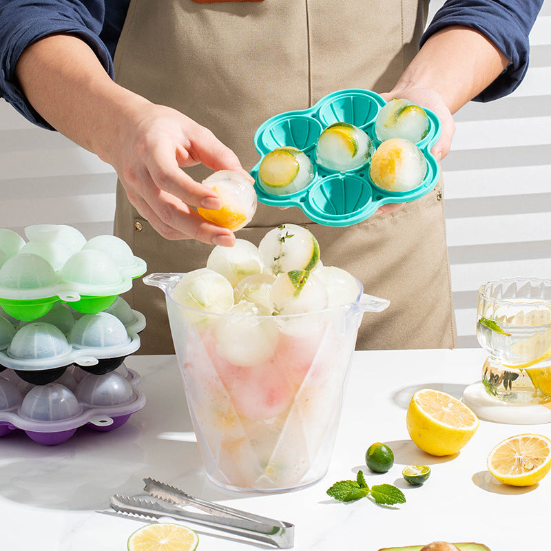 Silicone Ice Cube Tray with Basketball Design Bowlift