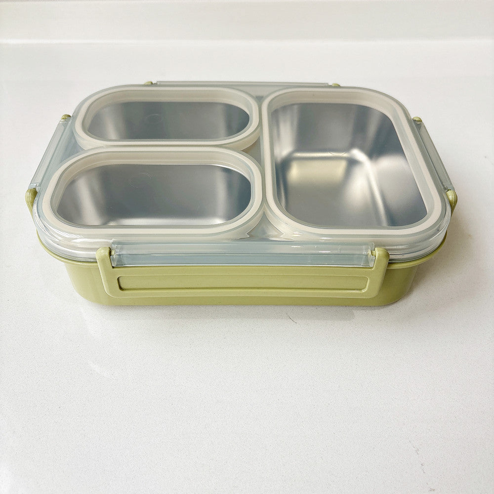 Three-Compartment Stainless Steel Bento Lunchbox Bowlift