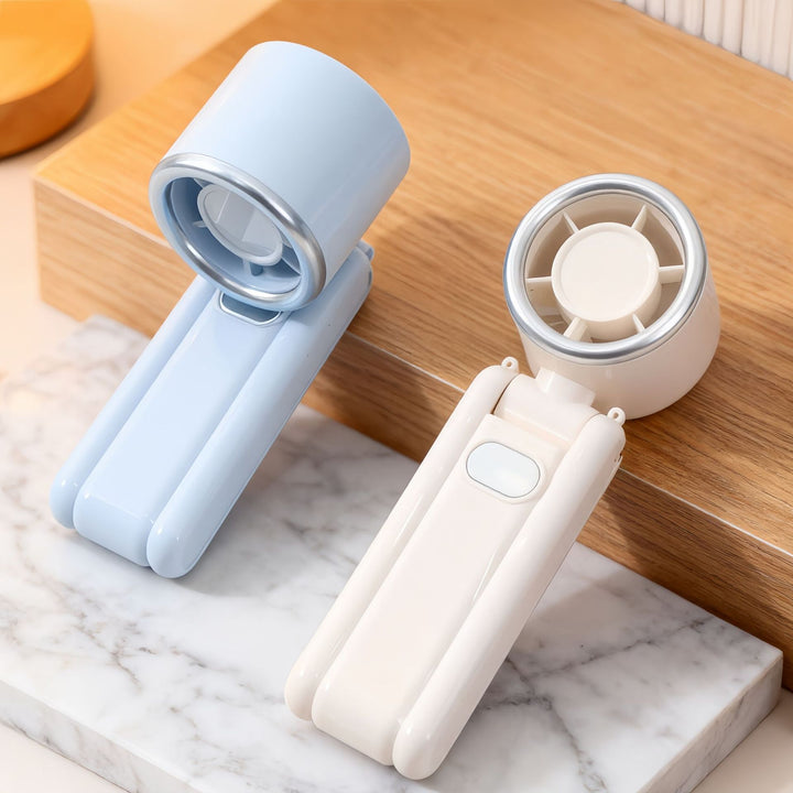 Ladies portable mini fan with digital speed display and USB connection Bowlift