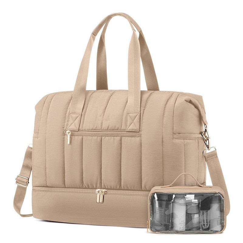 Stylish and Functional Sports Bag with Removable Cosmetic Compartment Bowlift