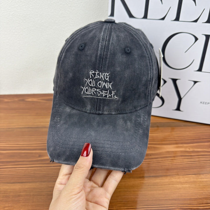 Women's Distressed Motivational Baseball Cap Bowlift