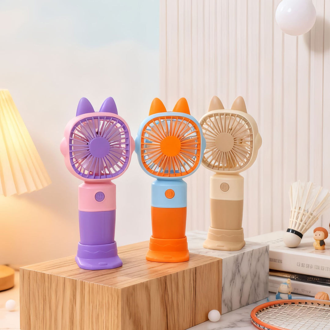 Women Portable Animal Mini USB Fan Bowlift